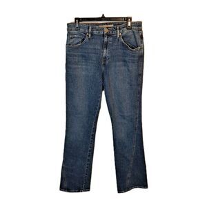 Hudson Women's Barbara High-Rise Baby Boot Jeans Size 31 Twisted Hem Medium Wash